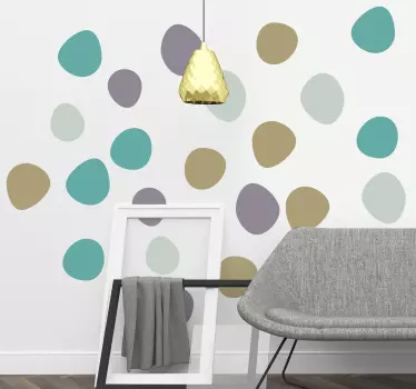 Geometrični nepravilni krogi stenske nalepke - TenStickers