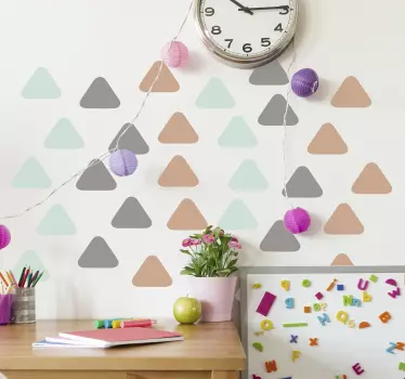 Geometrijski trikotniki stenske nalepke - TenStickers