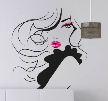 Glamurozna ženska dekorativna stenska nalepka - TenStickers