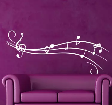 Glasbene note decal - TenStickers