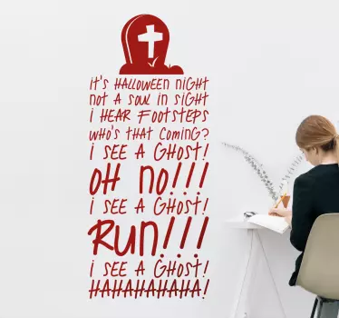 Noč čarovnic besedila nursery rhyme stenske nalepke - TenStickers