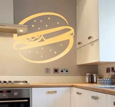 Hamburger sendvič nalepka - TenStickers