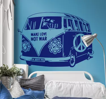 Hippie kombi okrasna nalepka - TenStickers