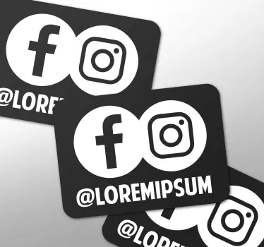 Instagram in facebook računi nalepka živali - TenStickers