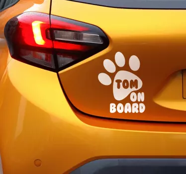 Ime psa šapa prilagodljiva nalepka - TenStickers