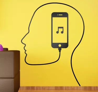 Itunes moška stenska nalepka - TenStickers