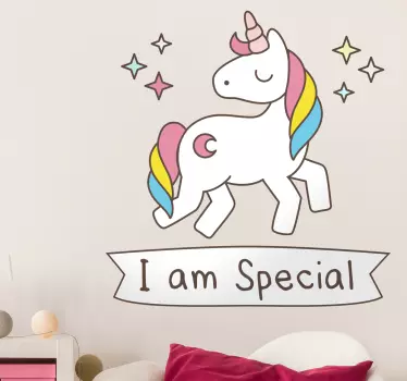 Jaz sem posebna nalepka za unicorn steno - TenStickers