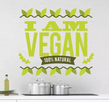 Jaz sem veganska kuhinjska stena - TenStickers