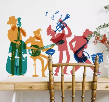 Domača zidna nalepka jazz glasbenikov - TenStickers