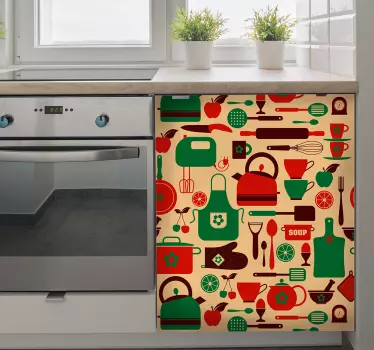 Jedilni pribor kuhinjska omara nalepka - TenStickers