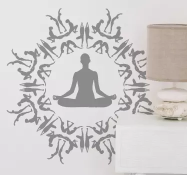 Joga krožne figure dekor stene - TenStickers