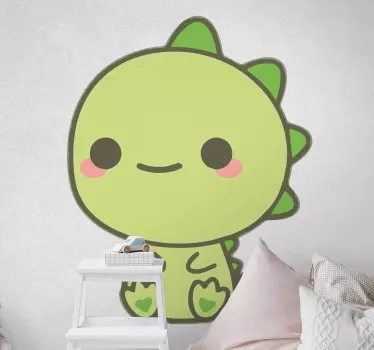 Kawaii dinozaver otroci zmaj stenske nalepke - TenStickers