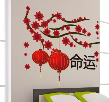 Kinezi destinacijo orientalski stenski dekor - TenStickers