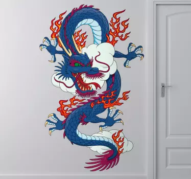 Kitajska dragon stena nalepke - TenStickers