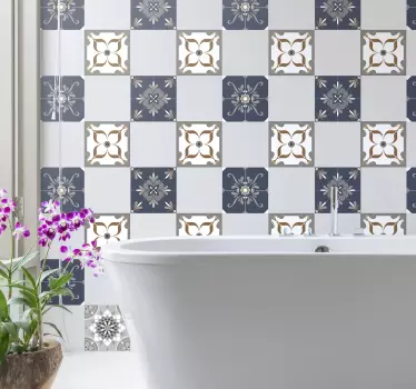 Klasičen cvetlični prenos ploščic - TenStickers