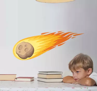 Komet, ki pada po vesoljski nalepki - TenStickers