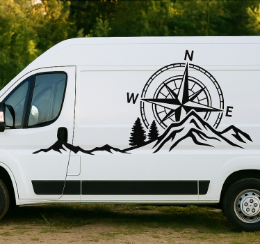 Kompas in gore nalepka za kombi - TenStickers