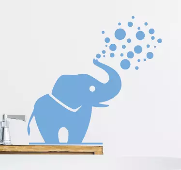 Kopalnica z nalepko divjih živali slon - TenStickers