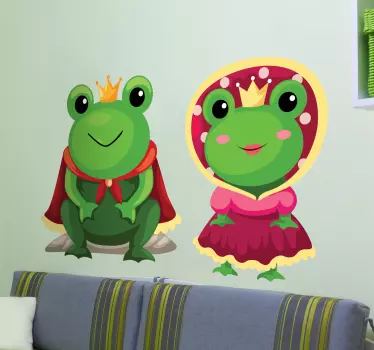 Kralj in kraljica žaba otroka nalepka - TenStickers