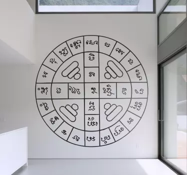 Krožna nalepka za steno tatoo - TenStickers