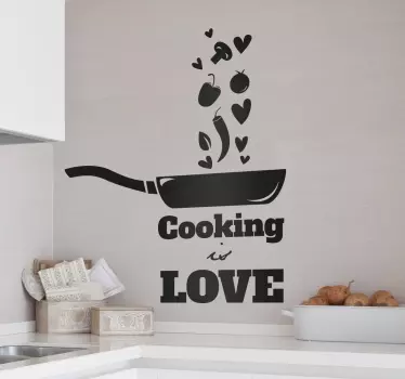 Kuhanje je nalepka za ljubezenske stene - TenStickers