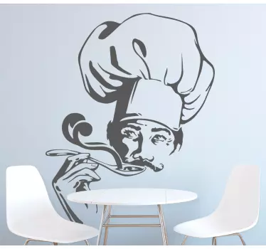 Kuhar kuhanje in vonjanje juhe tapeta nalepka - TenStickers