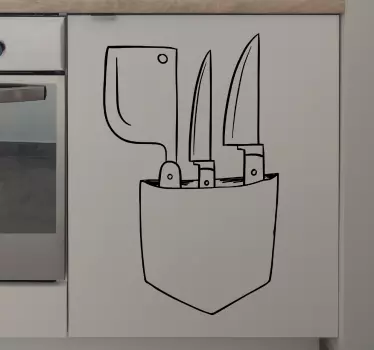 Kuhinjske nože stenske nalepke - TenStickers