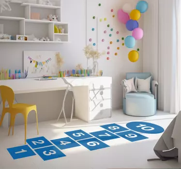 Kvadratki hopscotch-a Nalepka igre - TenStickers