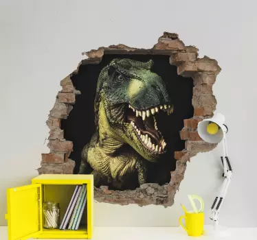 Lečasta 3d zmajeva nalepka za steno - TenStickers