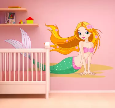 Lepa sirena otroka nalepka - TenStickers