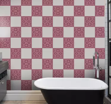 Lepe cvetove paisley ploščice prenos nalepke - TenStickers