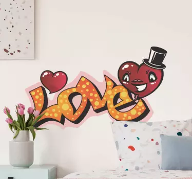 Ljubezen grafiti mehurček urbana nalepka - TenStickers