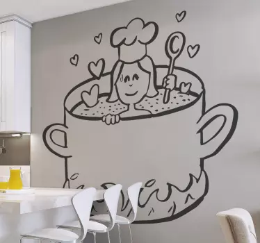 Ljubezen kuhanje steno nalepke - TenStickers