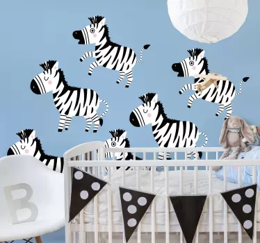Ljubka nalepka zebra za otroke zebra - TenStickers