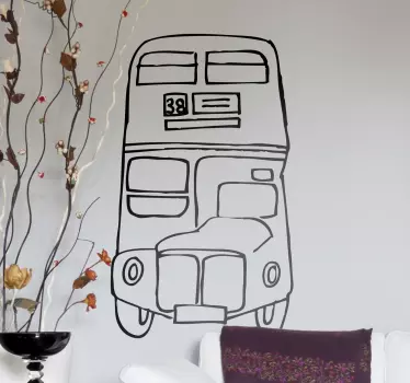 London avtobus risba steno nalepke za spalnico - TenStickers