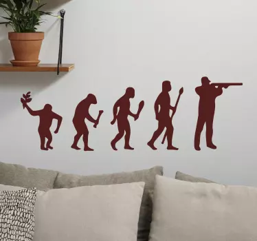 Lov evolution vinil silhueta nalepka - TenStickers
