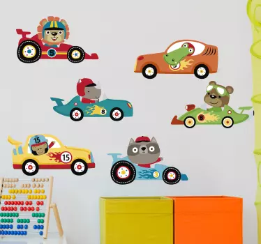 Majhni avtomobili nalepka - TenStickers