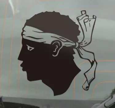 Maure corse head car decal - TenStickers