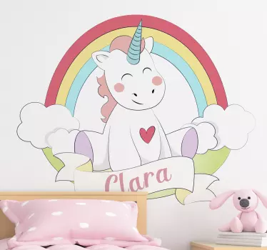 Mavrična samoroga pravljica stenska nalepka - TenStickers