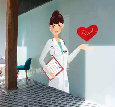 Medicinska sestra ilustracija stenski dekor - TenStickers