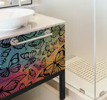 Metulji za kopalniško pohištvo decal - TenStickers
