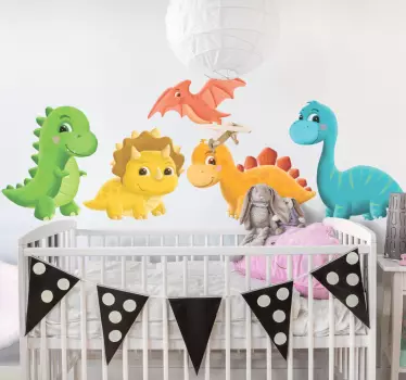 Minimalistična stenska nalepka zmajev dinozavrov - TenStickers