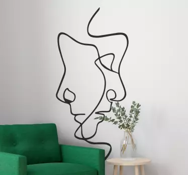 Minimalistične obraziMinimalistične oblike nalepka z abstraktnimi - TenStickers