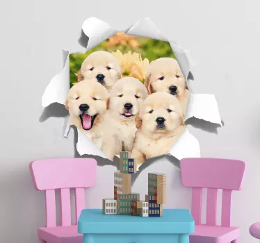 Mladiči trompe l'oeil dekor za stene - TenStickers