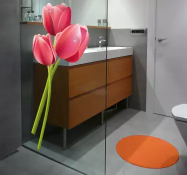 Mokro tulipani tuš prt - TenStickers
