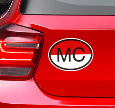 Monako zastava avto nalepka - TenStickers