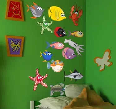 Morska bitja otroci nalepke - TenStickers