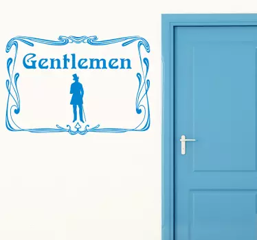 Moška straniščna znamka vintage nalepka - TenStickers
