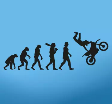 Moto evolucija človeškega motocikla - TenStickers