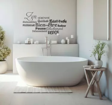 mots bonheur de bain nalepka živali - TenStickers